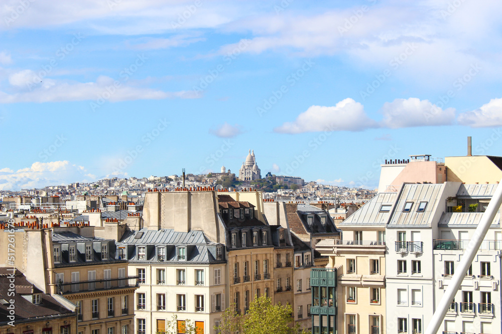 View of Montmartre and the Basilica Sacre coeur. Paris, France	
