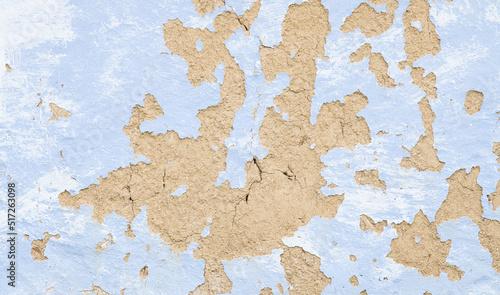 Old wall background. Blue clay surface.