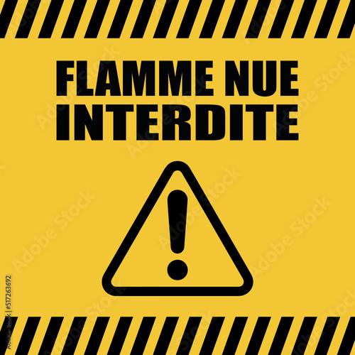 Logo flamme nue interdite.