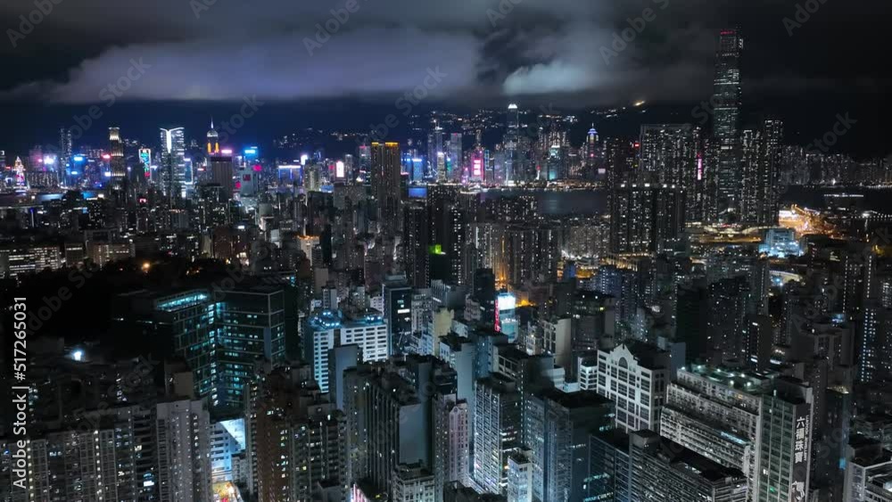 custom made wallpaper toronto digitalHong Kong Top view of Hong Kong city at night