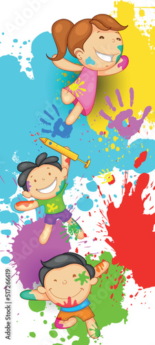 kids dream vertical illustrations school student cartoon school gate learning