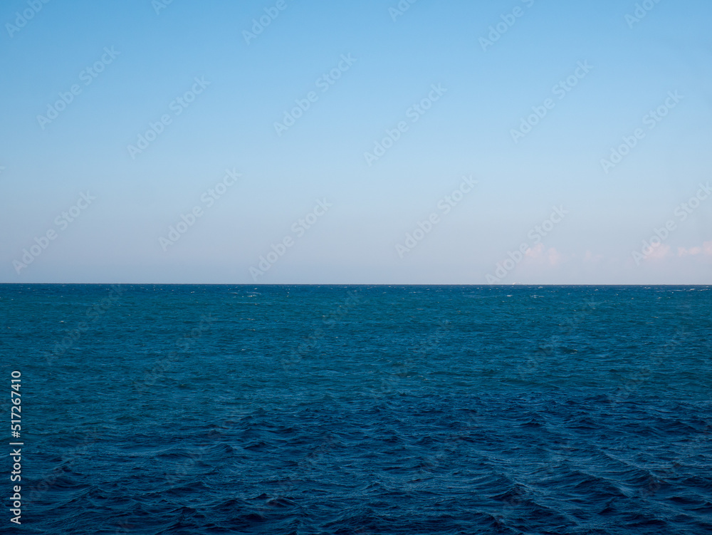 Deep blue sea horizon