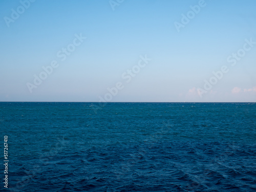 Deep blue sea horizon