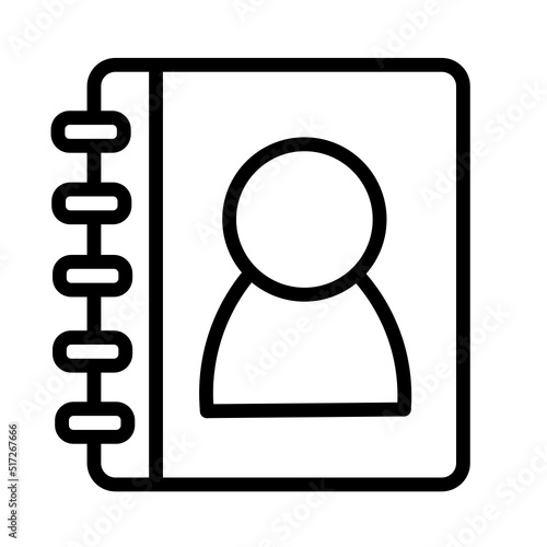 Contacts Planner Itinerary Diary Vector Icon Black