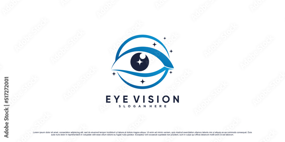 Eye vision logo design template with circle concept and creative element Premium Vector Eye vision logo design template with circle concept and creative element Premium Vector
