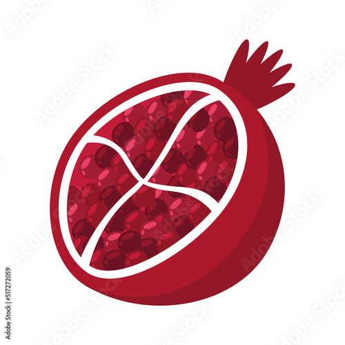 half pomegranate fruit