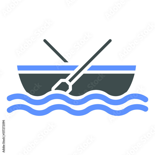 Rowing Boat Icon Style