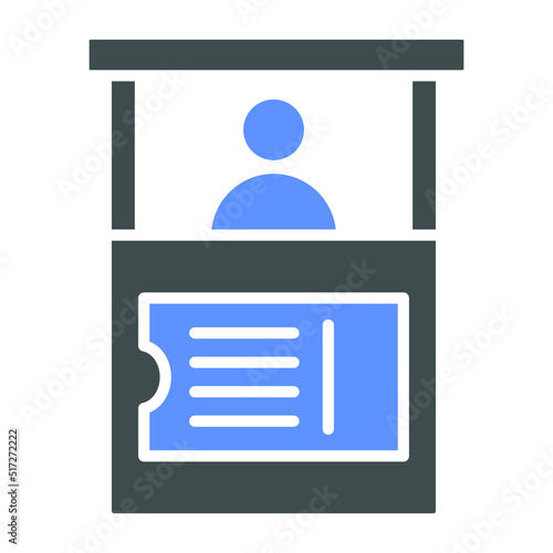 Ticket Counter Icon Style