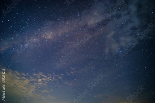 Fototapeta Naklejka Na Ścianę i Meble -  Starry night sky background with milky way in Pulau Besar, Mersing, Johor, Malaysia