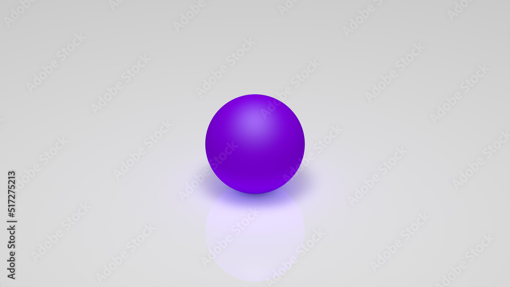 3d rendering, a violet sphere on a white background 3d rendering, a violet sphere on a white background