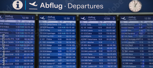 flight information board at airport