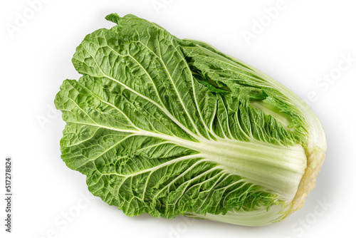 Green chard isolated on white background.