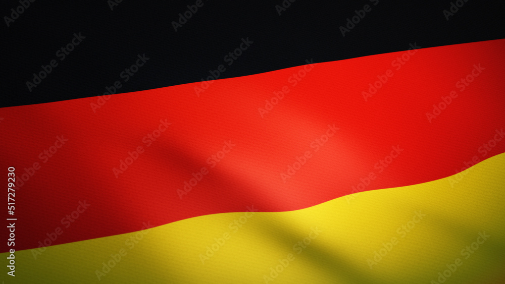 Waving flag of Germany. Ultra realistic 3D render. Waving flag of Germany. Ultra realistic 3D render.