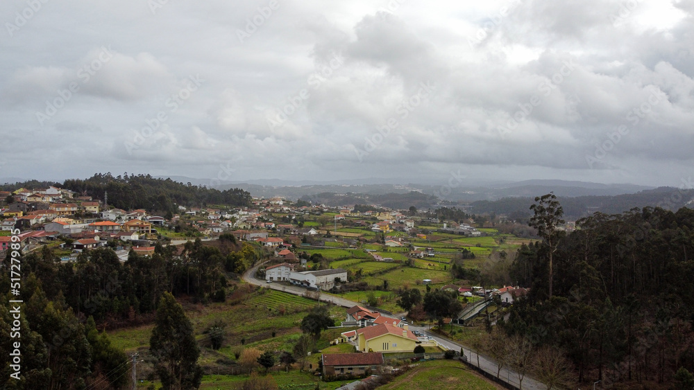 Vista aérea de drone sobre Sandim, Vila Nova de Gaia (Portugal)