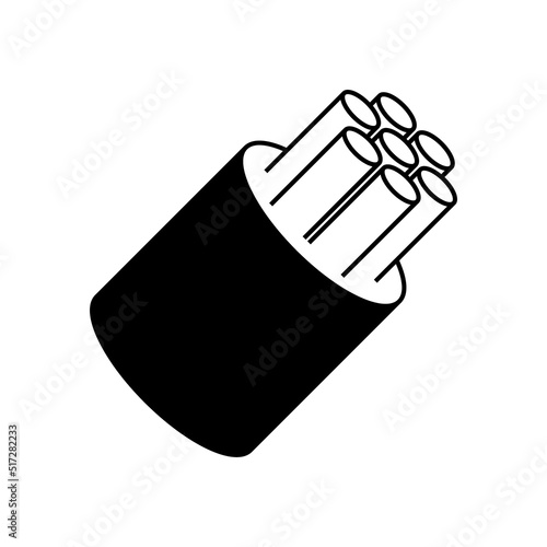 Optical Fiber cable icon for communication technology and connecting concept Vector Illustration.Network conceptual. Future Technology With High speed Internet Large data transfer with new fiber optic