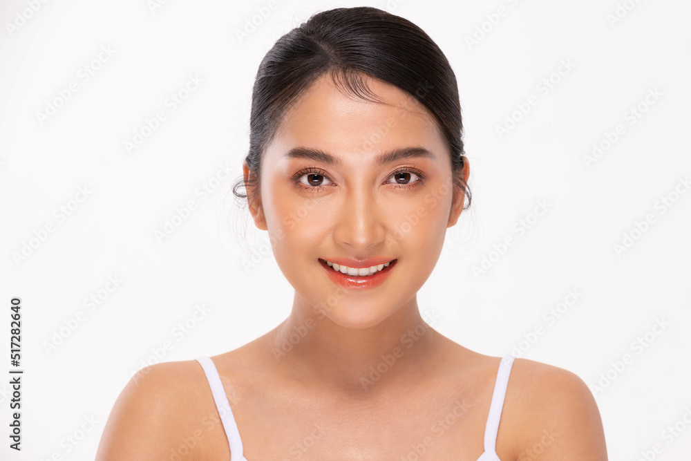 Beauty asian women portrait face with natural skin and skin care healthy hair and skin close up face beauty portrait.Beauty Concept. Beauty asian women portrait face with natural skin and skin care healthy hair and skin close up face beauty portrait.Beauty Concept.