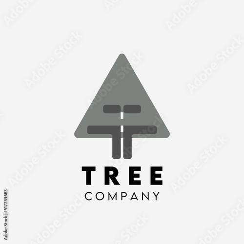 tree logo vector illustration design