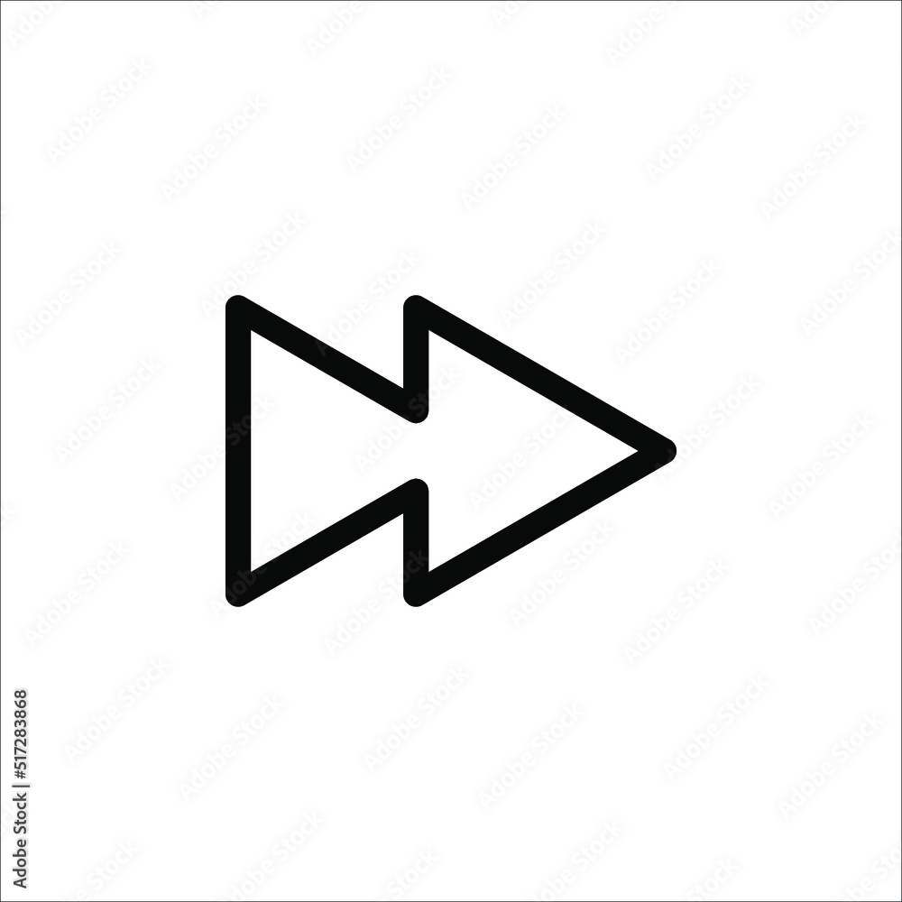 Forward icon . Arrow icon . Vector illustration on white background Forward icon . Arrow icon . Vector illustration on white background