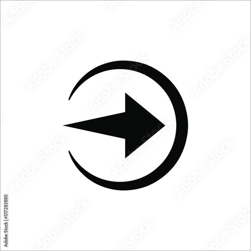 Forward icon . Arrow icon . Vector illustration on white background