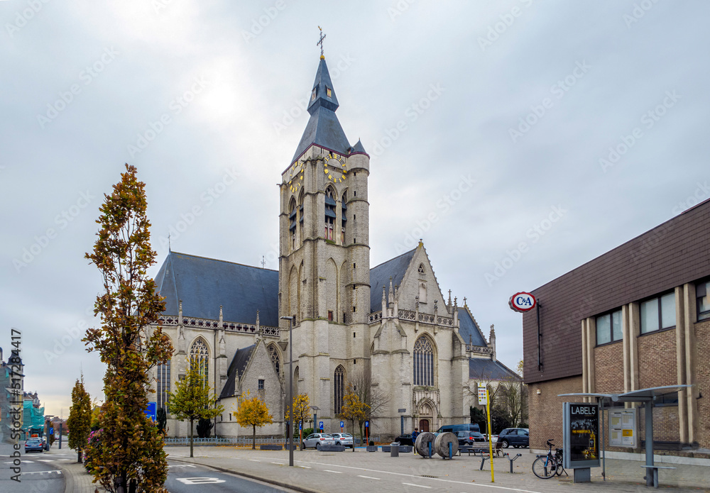 The Onze Lieve Vrouwekerk, Gothic main church dates from the 14th-15th centuries of Vilvoorde. Belgium