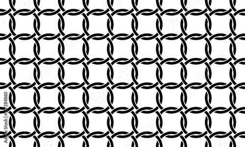 Circle linked seamless pattern vector