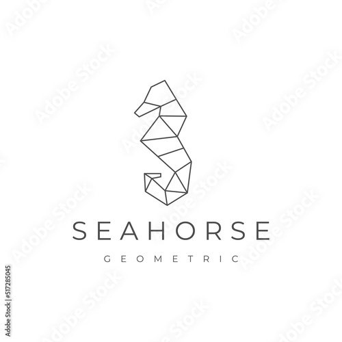 Seahorses logo icon design vector 