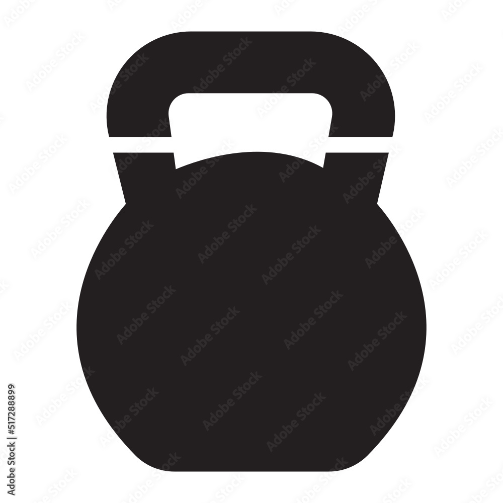 Fototapeta premium kettlebell glyph icon