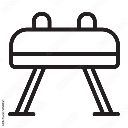 pommel horse line icon