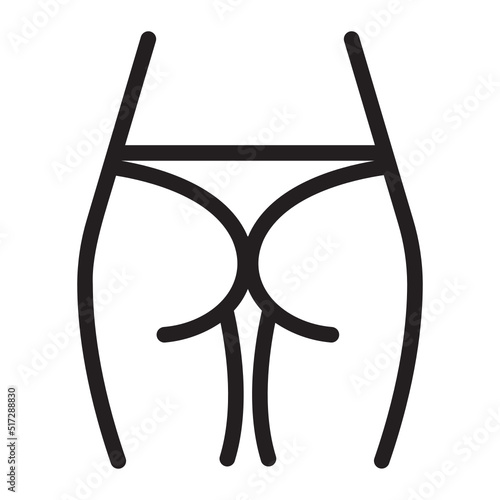 thighs line icon