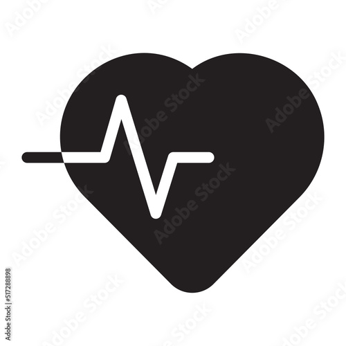 heart rate glyph icon