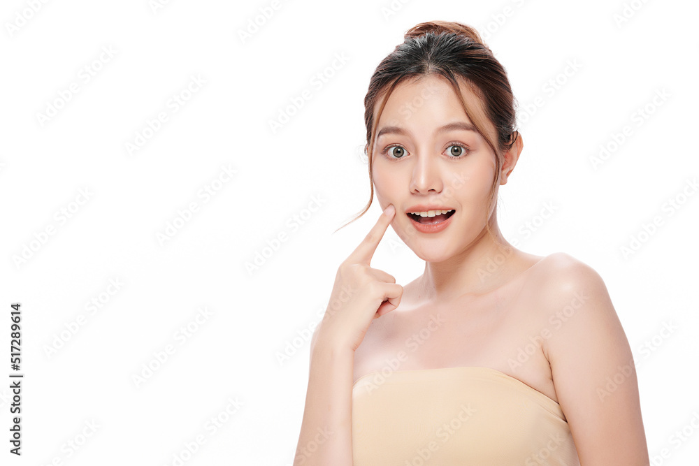 Beautiful young asian woman with clean fresh skin on white background, Face care, Facial treatment, Cosmetology, beauty and spa, Asian women portrait. Beautiful young asian woman with clean fresh skin on white background, Face care, Facial treatment, Cosmetology, beauty and spa, Asian women portrait.