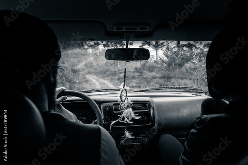 Driving the car on the dirt road. © JBLostada