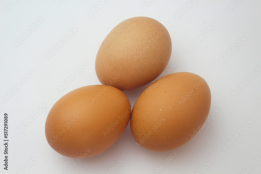 chicken eggs on a white background or isolated chicken eggs on a white background or isolated