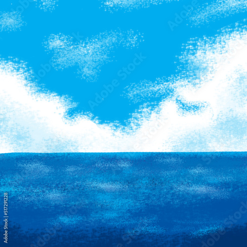 海　背景　素材　イラスト