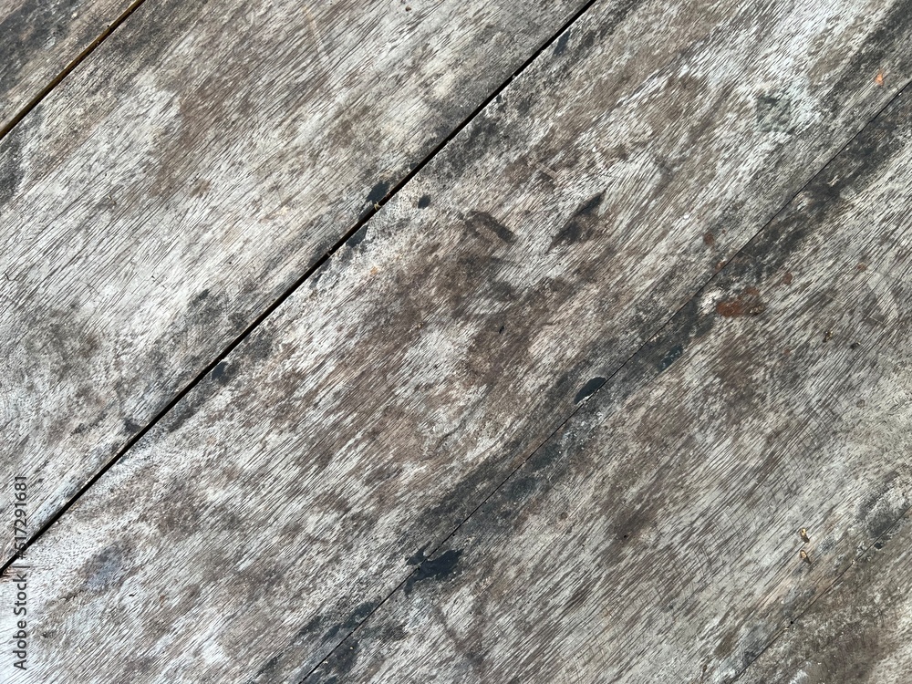 Naklejka premium Vintage Old Classic Wooden Brown Plank Timber Deck Texture Background or Interior Exterior Design Element
