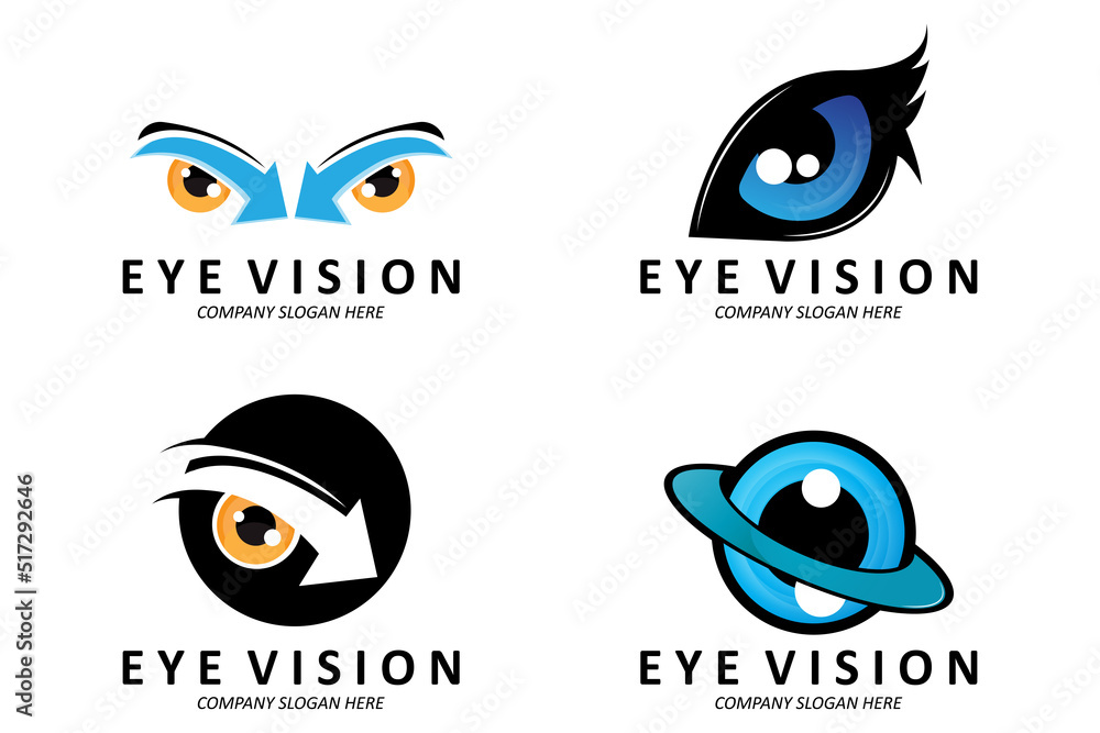 Eyes Logo Design, Vision of the World, vector illustration of organs Eyes Logo Design, Vision of the World, vector illustration of organs