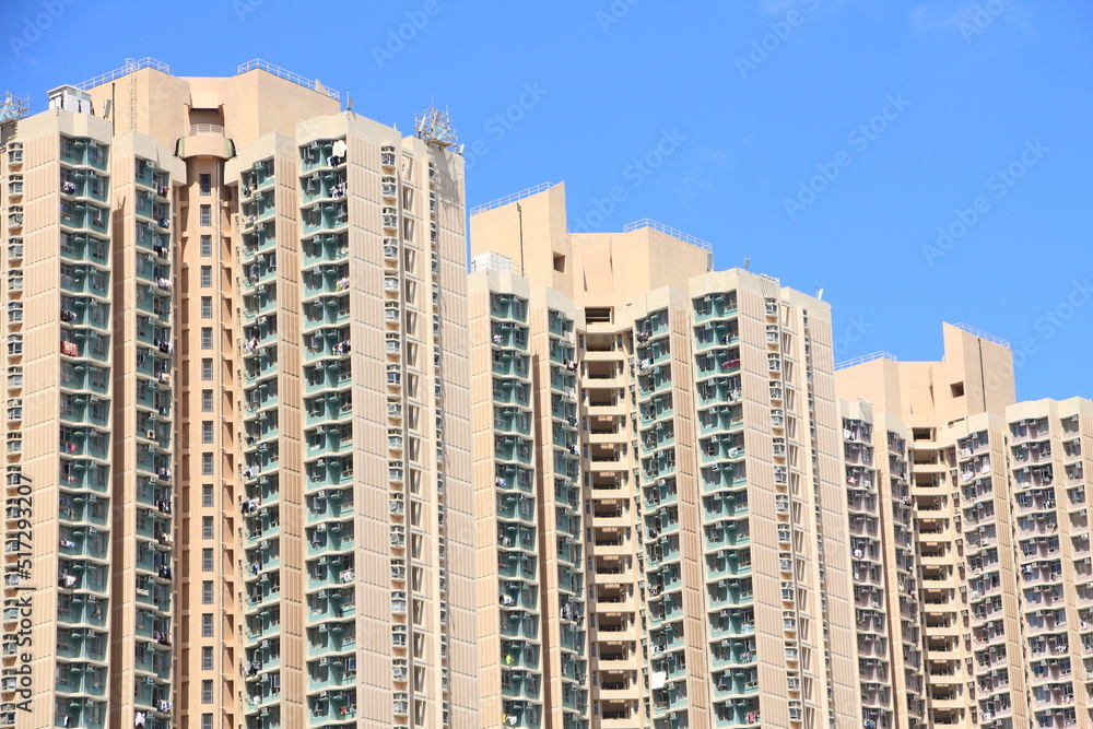 High-rises Public Housing Estate in Tseung Kwan O New Town, Hong Kong