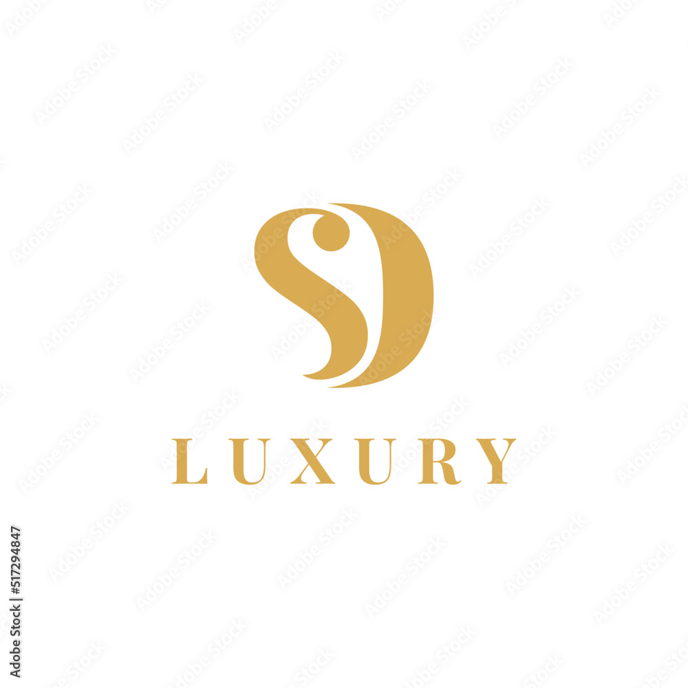 Luxury Letter SD Logo Design Luxury Letter SD Logo Design