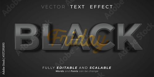 Dark Text effect, Editable 3d style text tittle