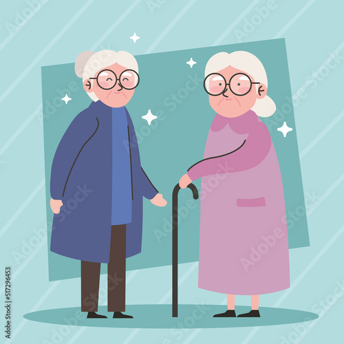 grandmothers couple standing