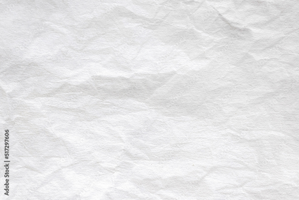Wrinkled creased blank rough watercolor paper. crumpled blank white