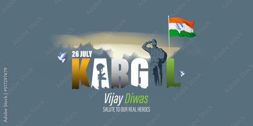 Vector illustration for Kargil Vijay Diwas banner Vector illustration for Kargil Vijay Diwas banner