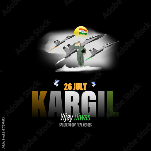 Vector illustration for Kargil Vijay Diwas banner