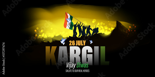 Vector illustration for Kargil Vijay Diwas banner