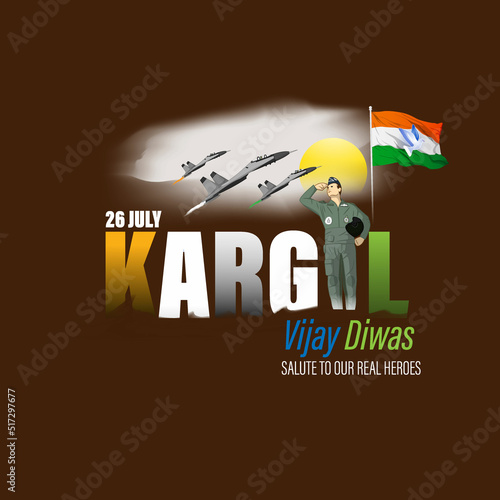Vector illustration for Kargil Vijay Diwas banner