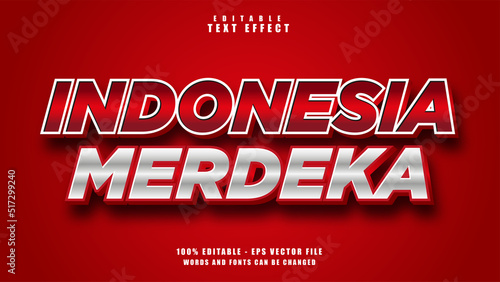 3D Dirgahayu Indonesia Text Effect For Illustrator