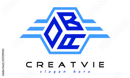 OBA three letter geometrical wings logo design vector template. wordmark logo | emblem logo | monogram logo | initial letter logo | typography logo | business logo | minimalist logo |