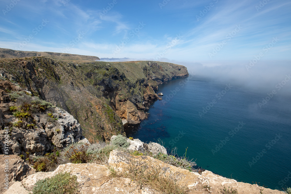 Santa Cruz island in the Channel Islands National Park off the gold coast of southern California United States