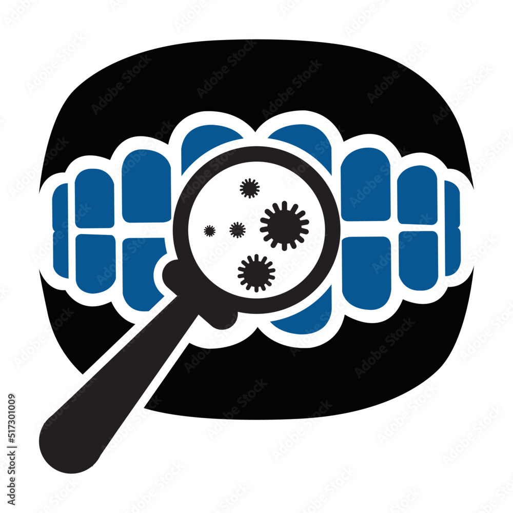 Dental health, fluoride treatment, teeth protection icon Dental health, fluoride treatment, teeth protection icon