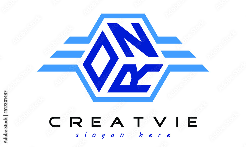 Onr letter logo creative design with graphic Vector Image